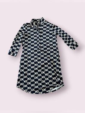J.McLaughlin 3/4 Sleeve Berlin Midi Dress Black Heraldic Knot Women’s Size S